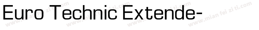 Euro Technic Extende字体转换